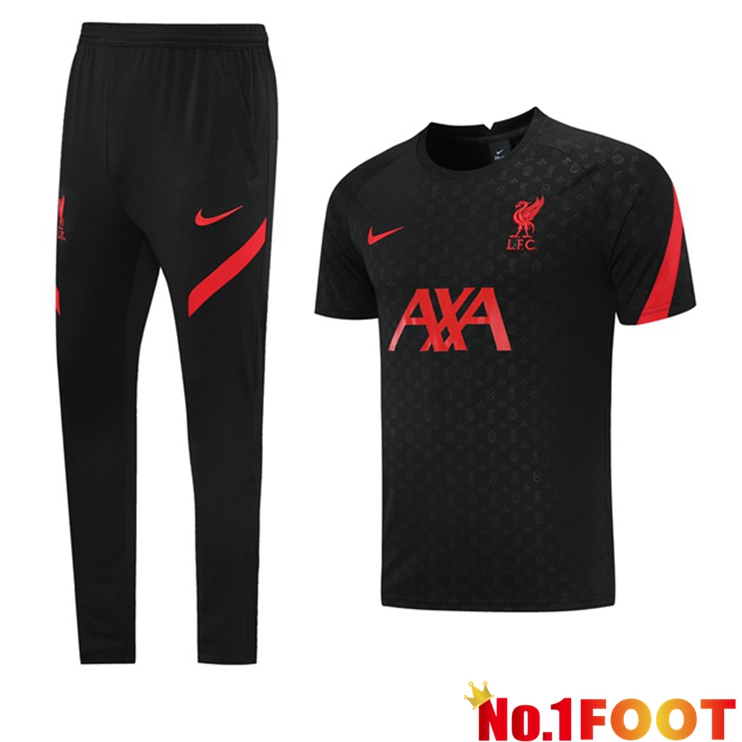 FC Liverpool Training T Shirt + Pants Black 2021/2022