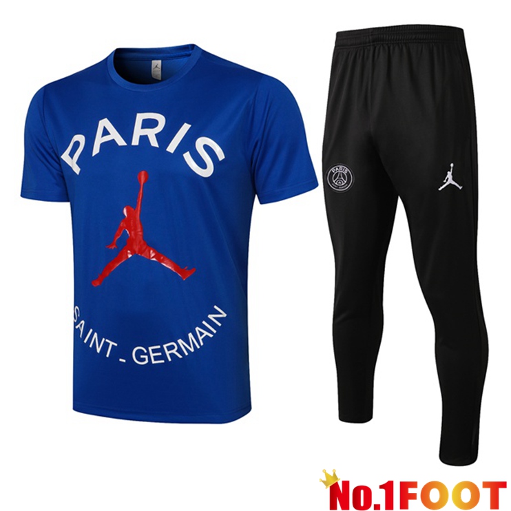 Paris PSG Training T Shirt + Pants Blue 2021/2022