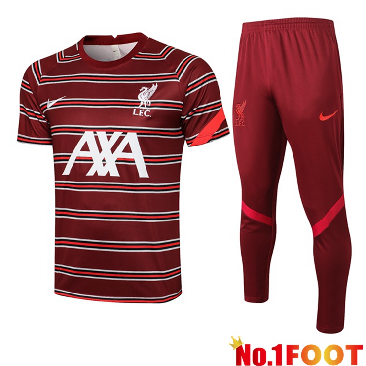 FC Liverpool Training T Shirt + Pants Red 2021/2022