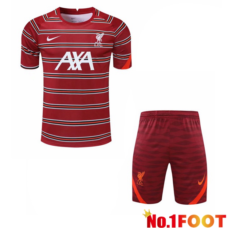 FC Liverpool Training T Shirt + Shorts Red 2021/2022