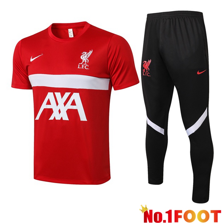 FC Liverpool Training T Shirt + Pants Red 2021/2022