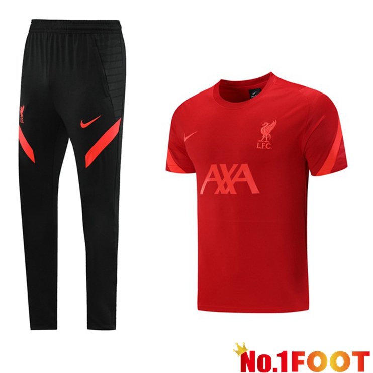 FC Liverpool Training T Shirt + Pants Red 2021/2022