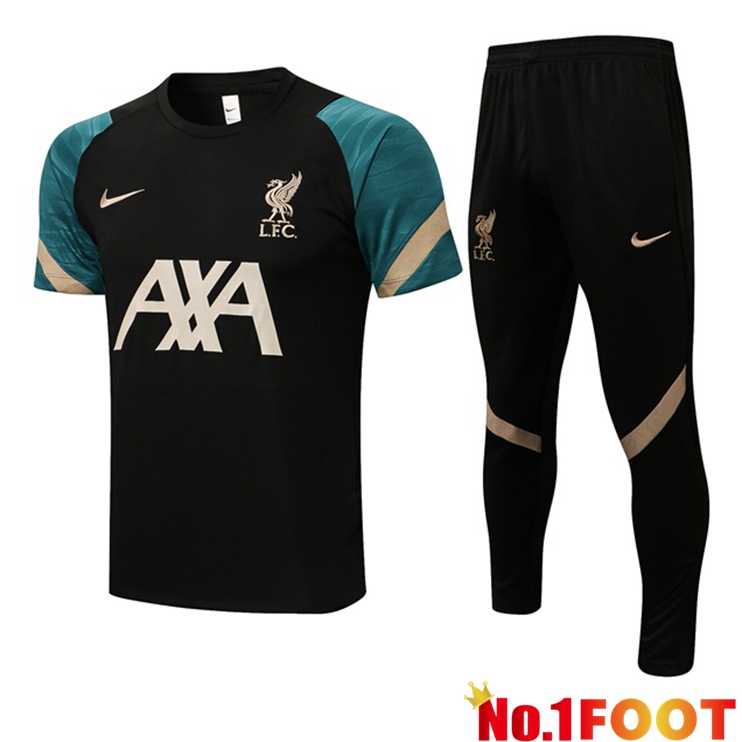 FC Liverpool Training T Shirt + Pants Black 2021/2022