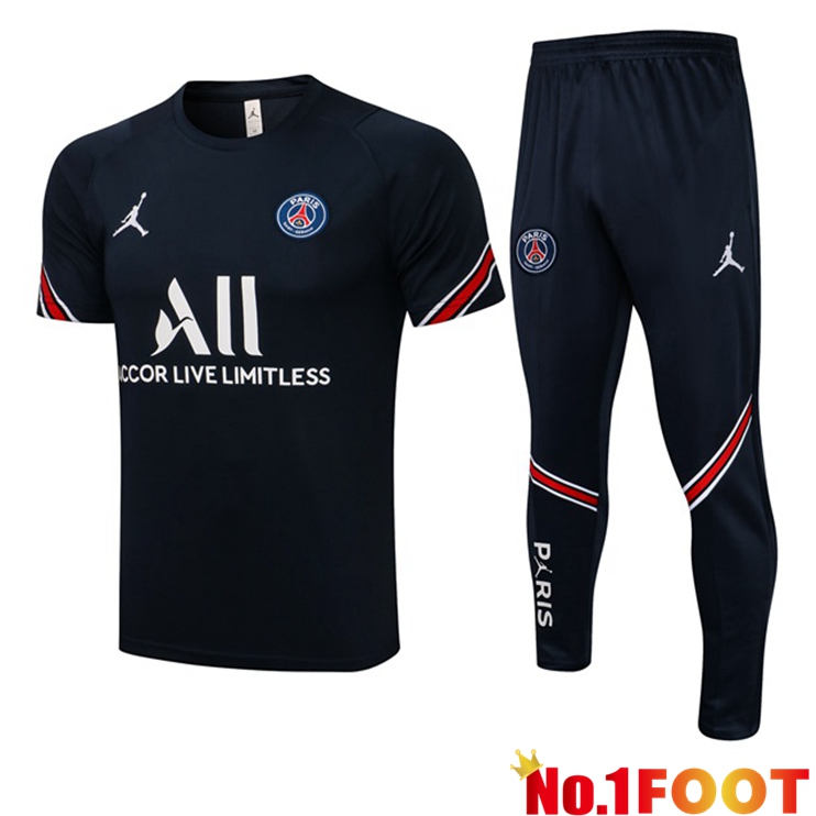 Paris PSG Jordan Training T Shirt + Pants Blue Royal 2021/2022