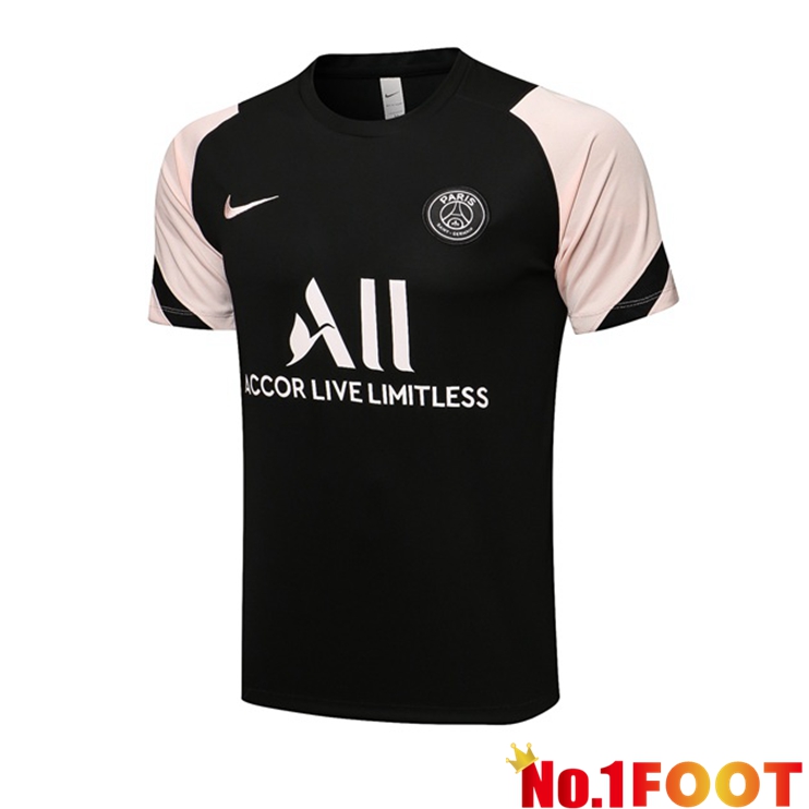 Paris PSG Training T Shirt Black Rose 2021/2022