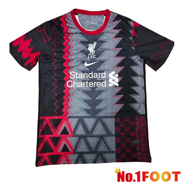 FC Liverpool Training T Shirt Grey Black 2021/2022