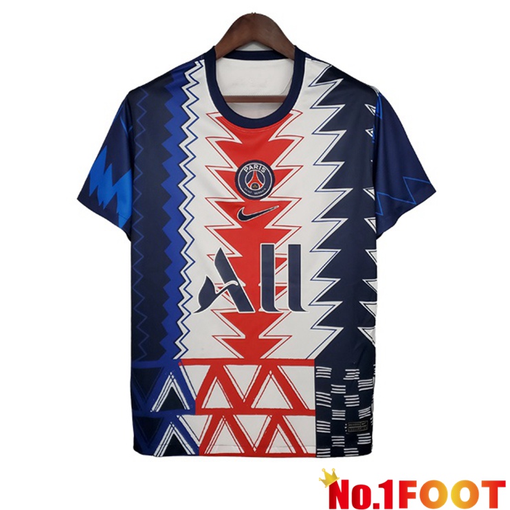 Paris PSG Training T Shirt Blue White 2021/2022