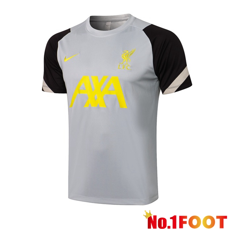 FC Liverpool Training T Shirt Grey Black 2021/2022