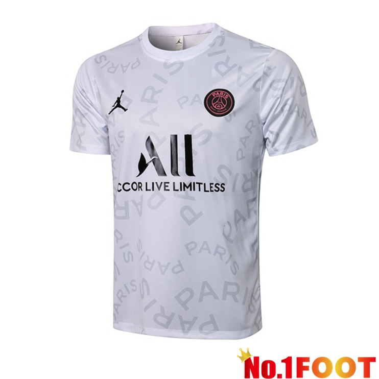 Paris PSG Jordan Training T Shirt White 2021/2022