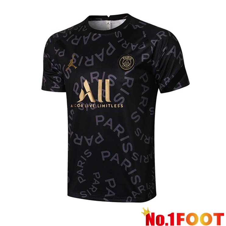 Paris PSG Jordan Training T Shirt Black 2021/2022