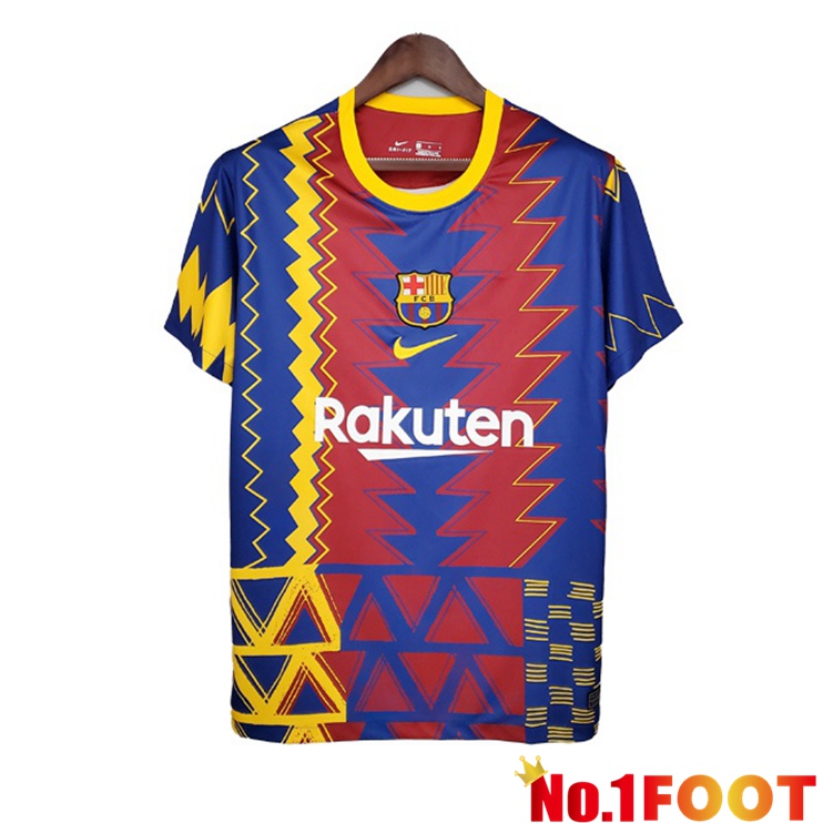 FC Barcelona Training T Shirt Blue Red 2021/2022