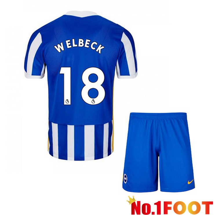 Brentford FC (WELBECK 18) Kids Home Jersey Blue/White 2021/22