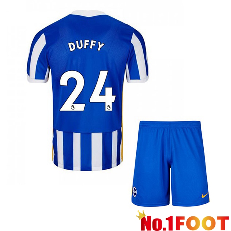 Brentford FC (DUFFY 24) Kids Home Jersey Blue/White 2021/22 - Click Image to Close