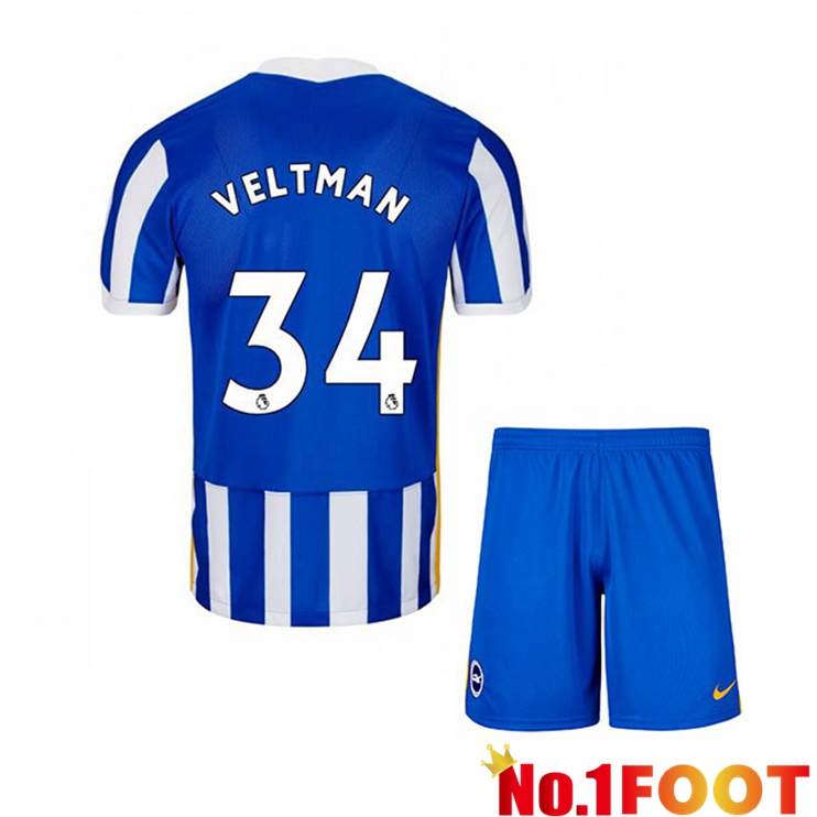 Brentford FC (VELTMAN 34) Kids Home Jersey Blue/White 2021/22