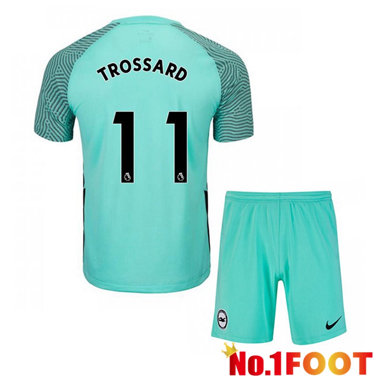 Brentford FC (TROSSARD 11) Kids Away Jersey Green 2021/22