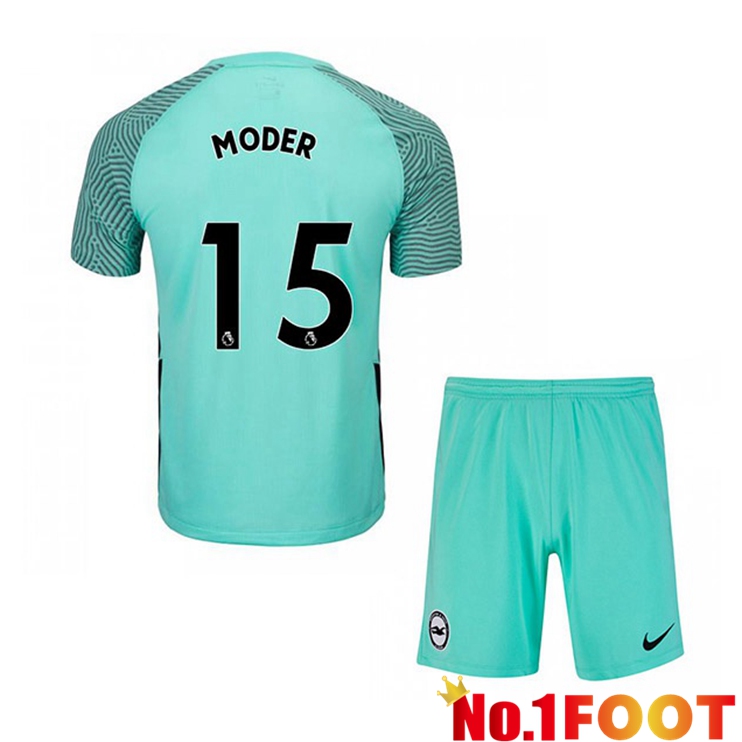 Brentford FC (MODER 15) Kids Away Jersey Green 2021/22