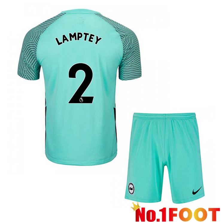 Brentford FC (LAMPTEY 2) Kids Away Jersey Green 2021/22