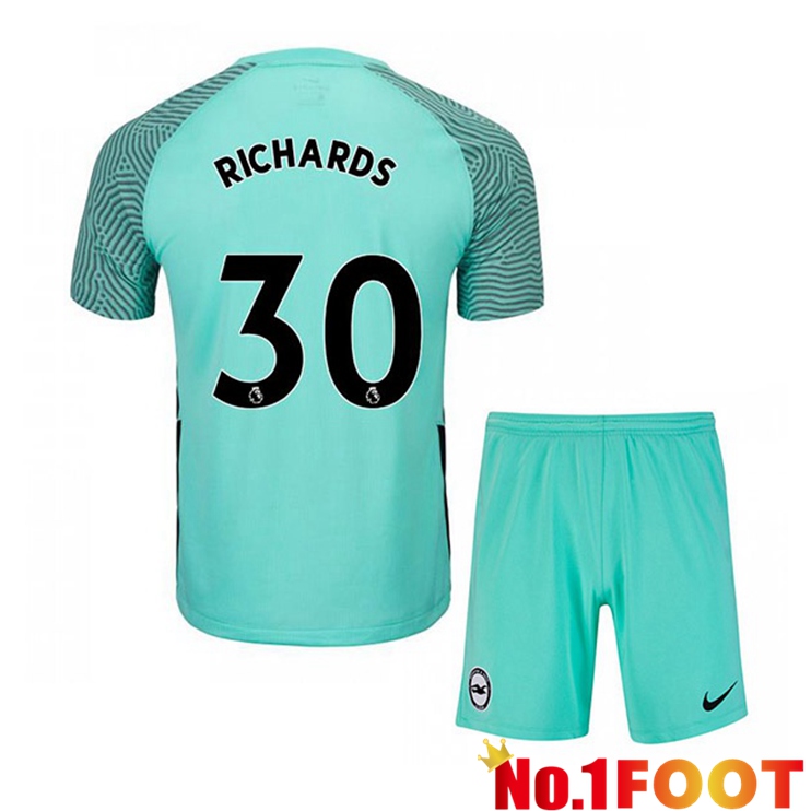 Brentford FC (RICHARDS 30) Kids Away Jersey Green 2021/22