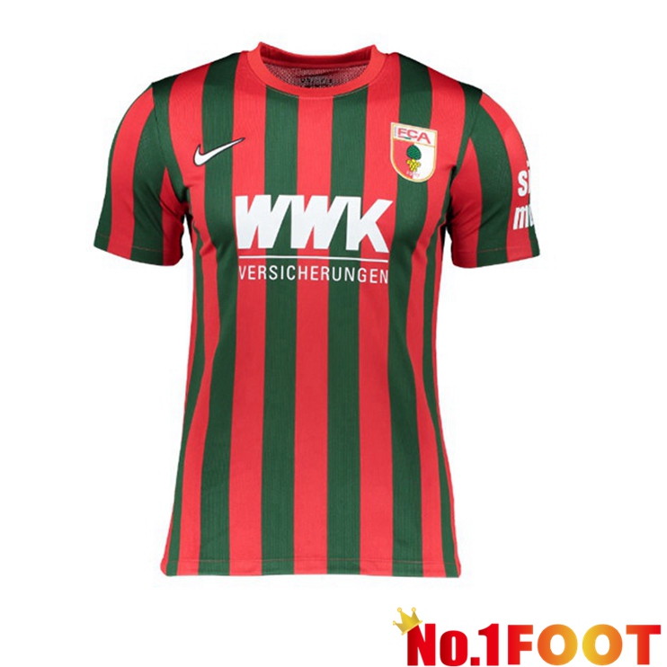 FC Augsburg Home Jersey Red/Vert 2021/22