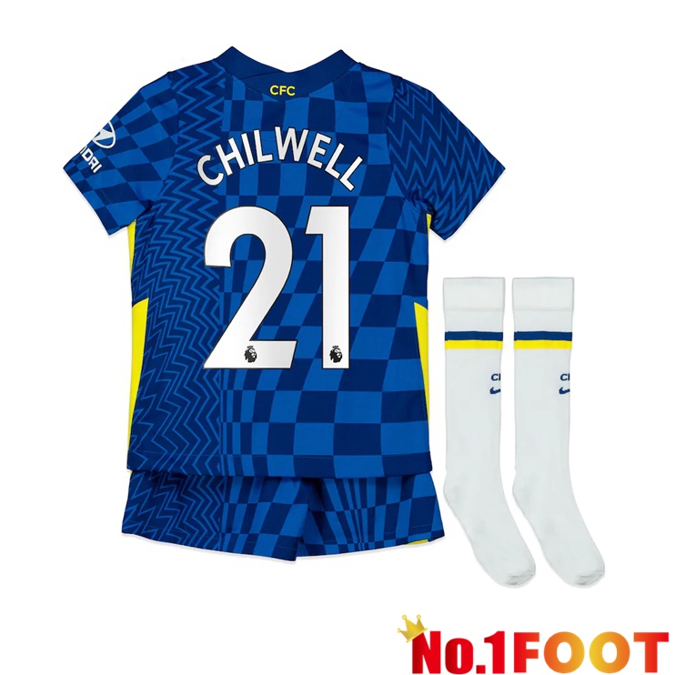 FC Chelsea (CHILWELL 21) Kids Home Jersey Blue 2021/2022