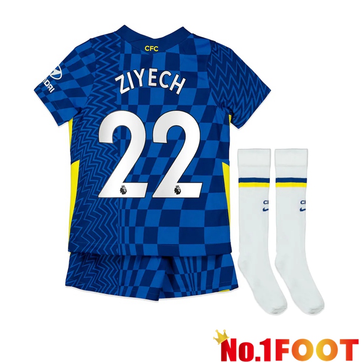 FC Chelsea (ZIYECH 22) Kids Home Jersey Blue 2021/2022