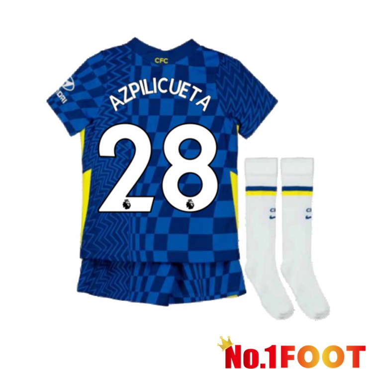 FC Chelsea (AZPILICUETA 28) Kids Home Jersey Blue 2021/2022