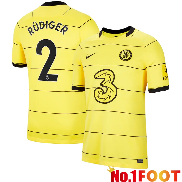 FC Chelsea (RÜDIGER 2) Away Jersey Yellow 2021/2022