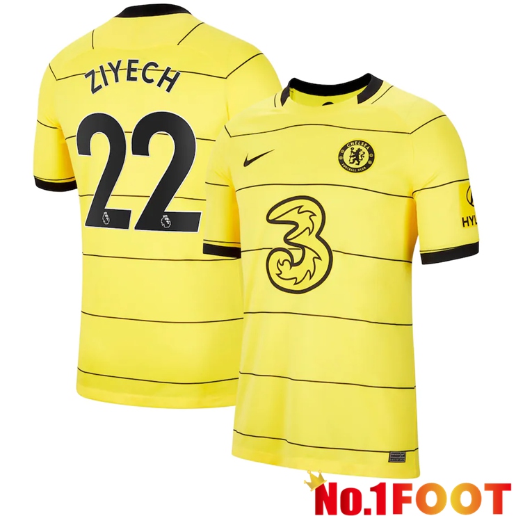 FC Chelsea (ZIYECH 22) Away Jersey Yellow 2021/2022