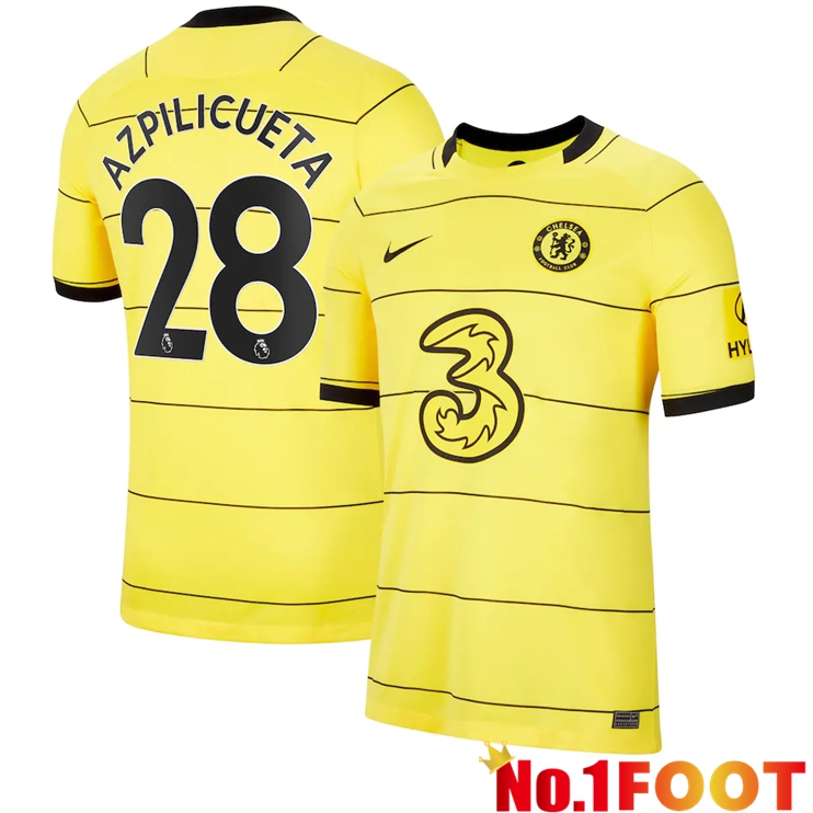 FC Chelsea (AZPILICUETA 28) Away Jersey Yellow 2021/2022