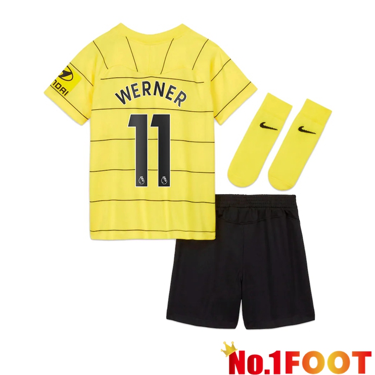 FC Chelsea (WERNER 11) Kids Away Jersey Yellow 2021/2022