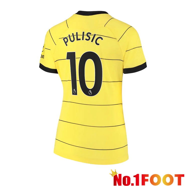 FC Chelsea (PULISIC 10) Womens Away Jersey Yellow 2021/2022