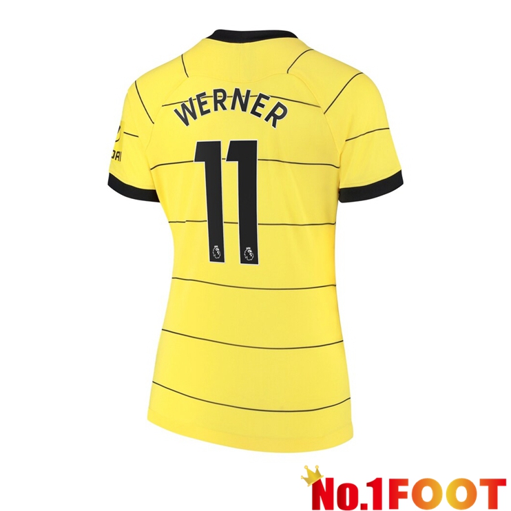 FC Chelsea (WERNER 11) Womens Away Jersey Yellow 2021/2022