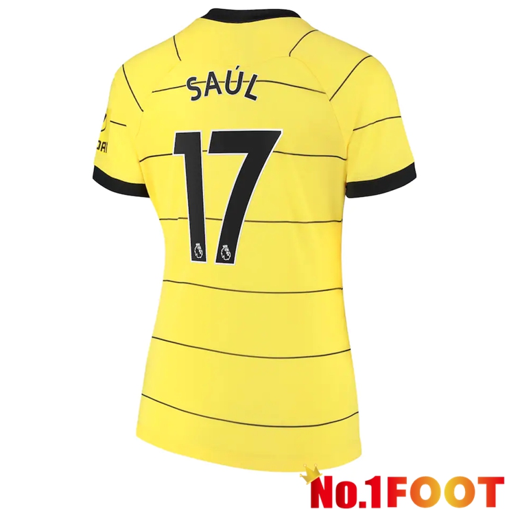 FC Chelsea (SAUL 17) Womens Away Jersey Yellow 2021/2022