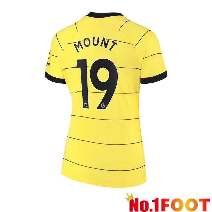 FC Chelsea (MOUNT 19) Womens Away Jersey Yellow 2021/2022