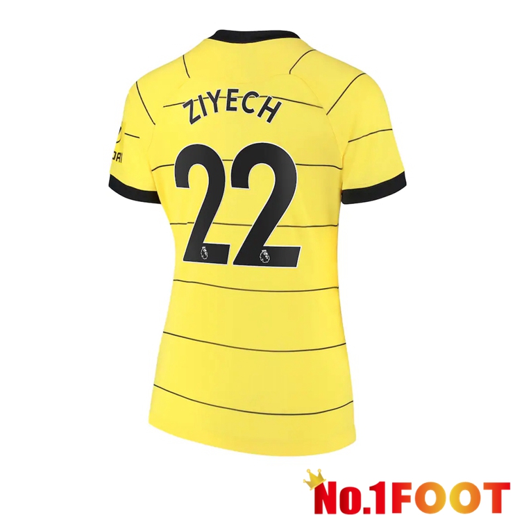 FC Chelsea (ZIYECH 22) Womens Away Jersey Yellow 2021/2022