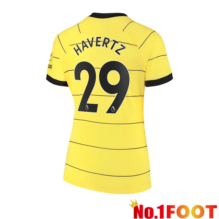 FC Chelsea (HAVERTZ 29) Womens Away Jersey Yellow 2021/2022