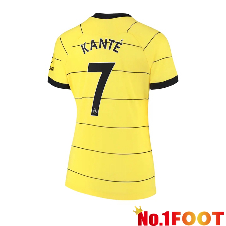 FC Chelsea (KANTE 7) Womens Away Jersey Yellow 2021/2022