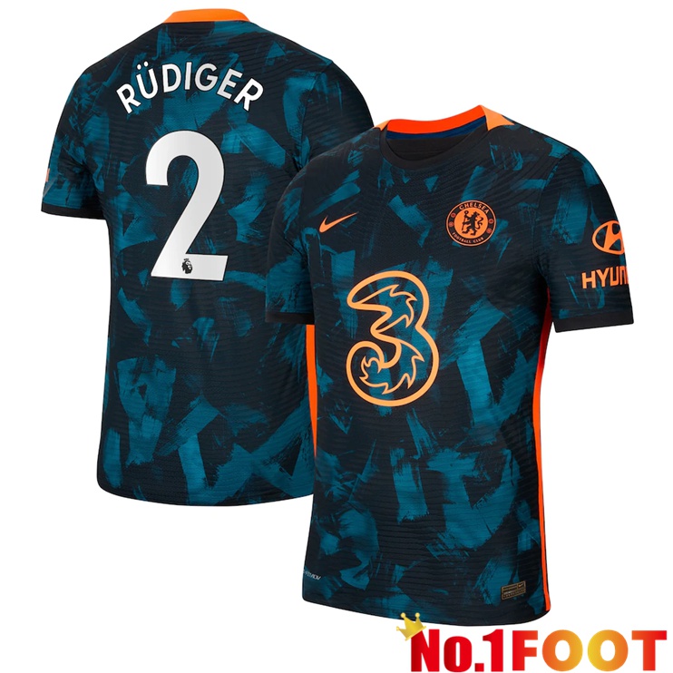 FC Chelsea (RÜDIGER 2) Third Jersey Green/Black 2021/2022