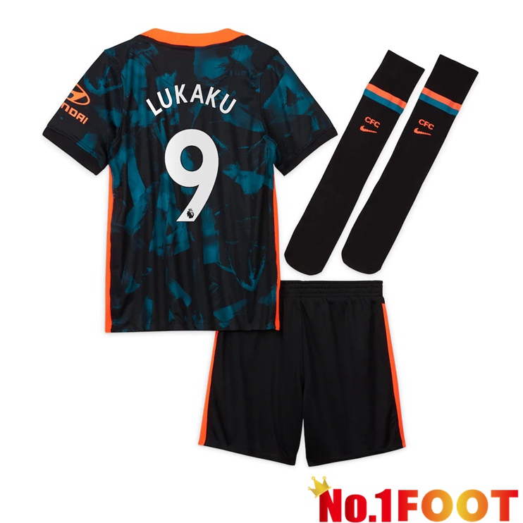 FC Chelsea (LUKAKU 9) Kids Third Jersey Green/Black 2021/2022