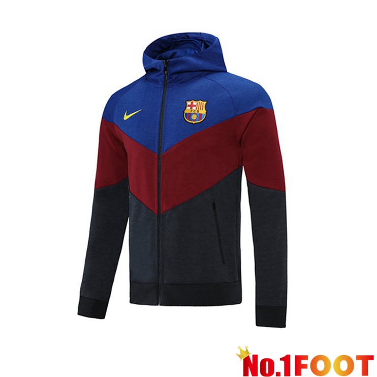 FC Barcelona Training Jacket Hoodie Blue Red Black 2021/2022