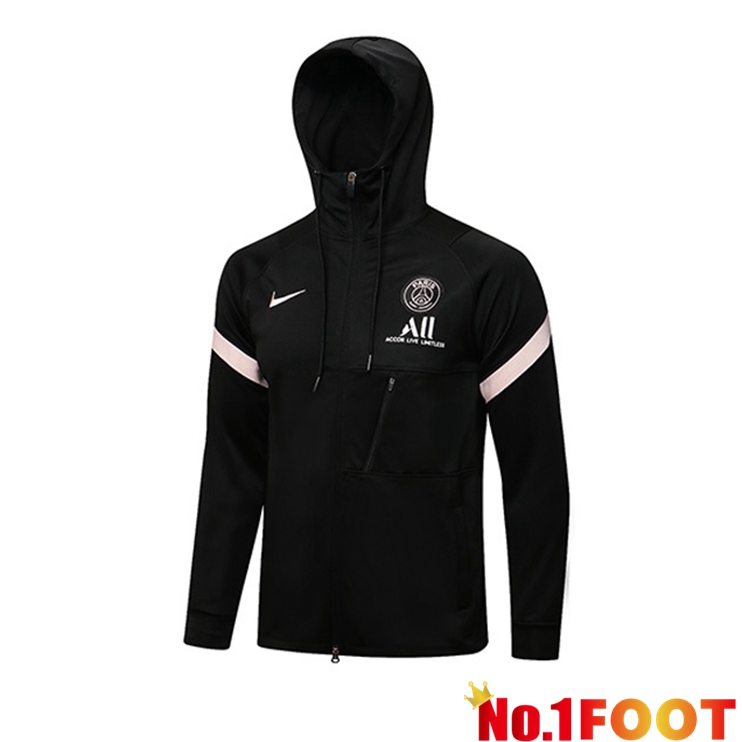 Paris PSG Training Jacket Hoodie Black 2021/2022