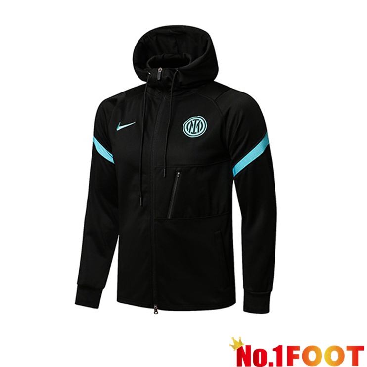 Inter Milan Training Jacket Hoodie Black 2021/2022