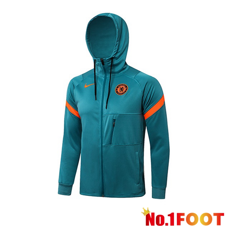 FC Chelsea Training Jacket Hoodie Blue 2021/2022