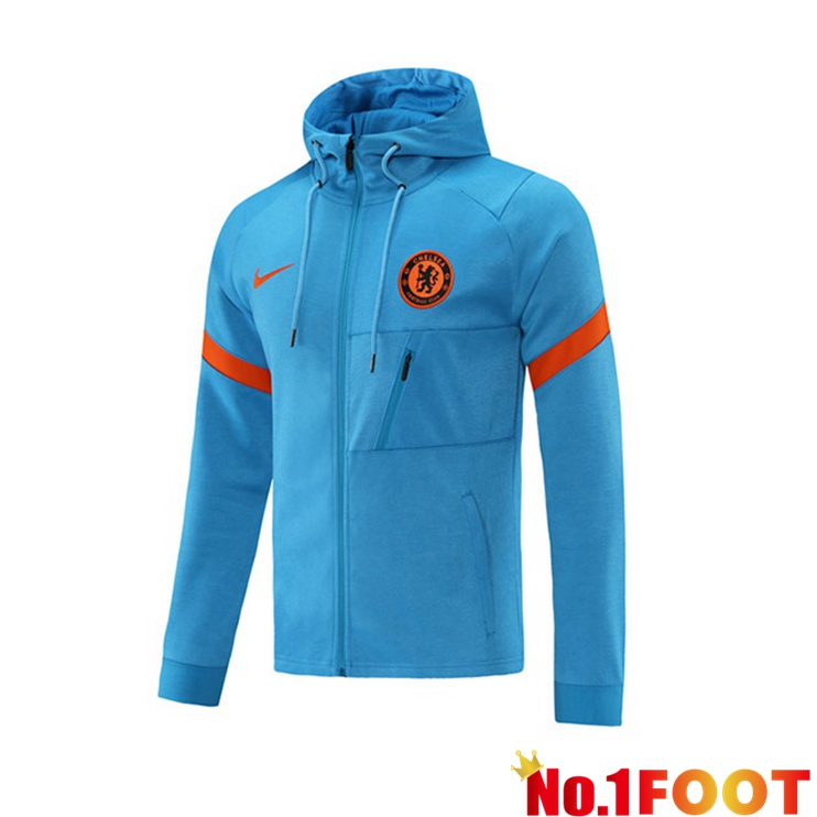 FC Chelsea Training Jacket Hoodie Blue 2021/2022