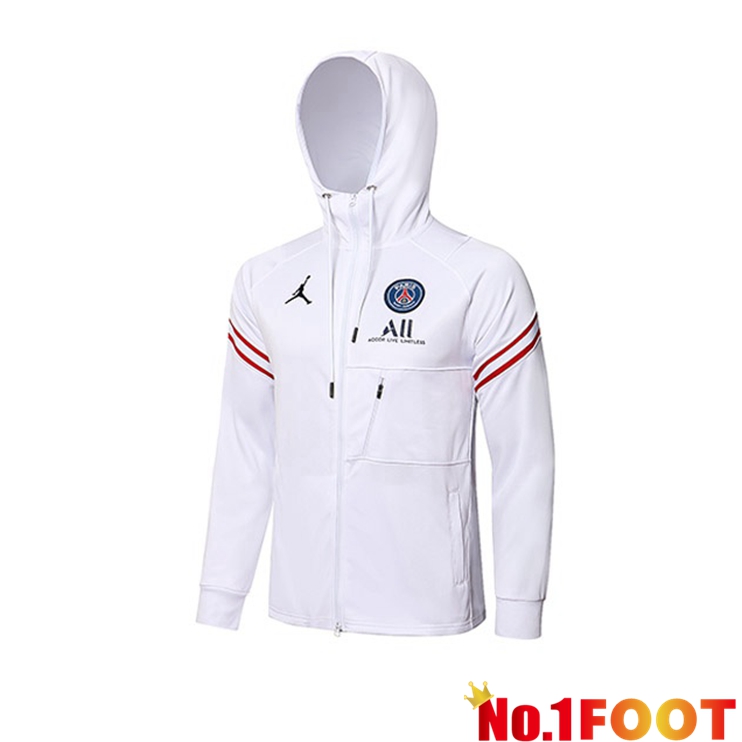 Jordan PSG Training Jacket Hoodie White 2021/2022