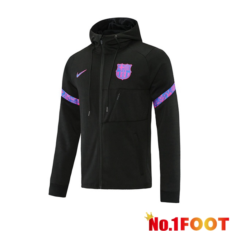 FC Barcelona Training Jacket Hoodie Black 2021/2022