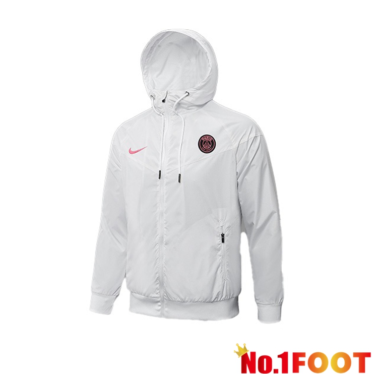 Paris PSG Training Jacket Hoodie White 2021/2022