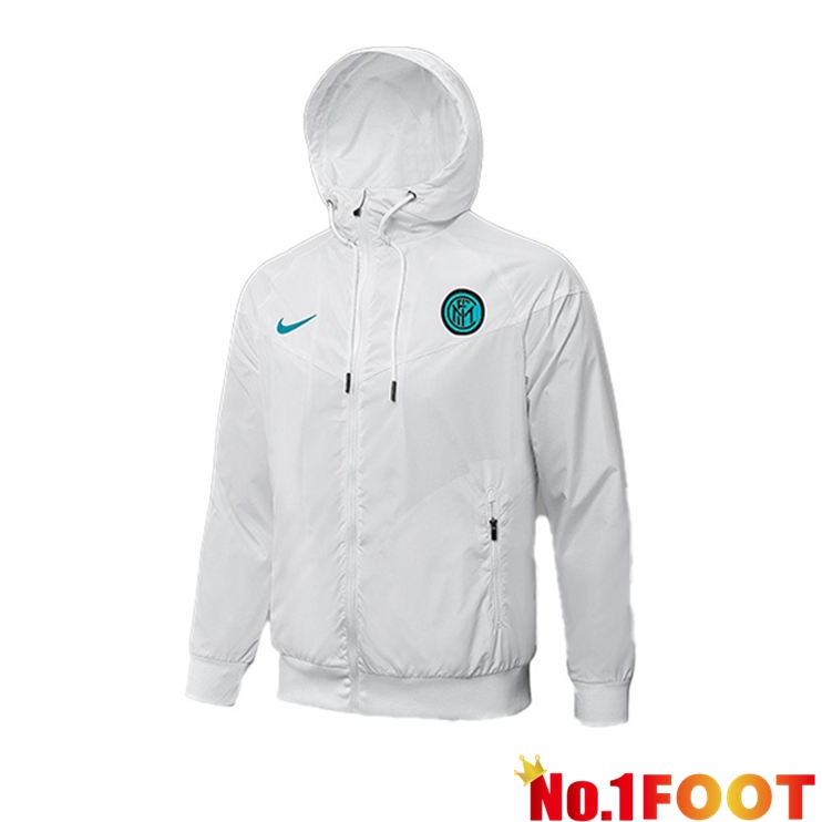 Inter Milan Training Jacket Hoodie White 2021/2022