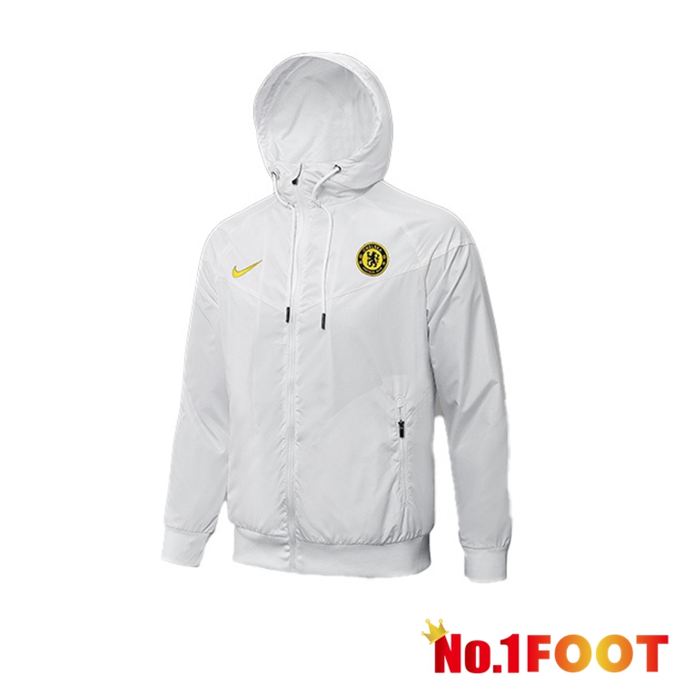 FC Chelsea Training Jacket Hoodie White 2021/2022