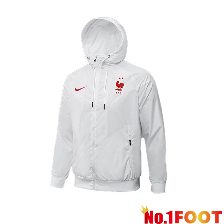 France Training Jacket Hoodie White 2021/2022